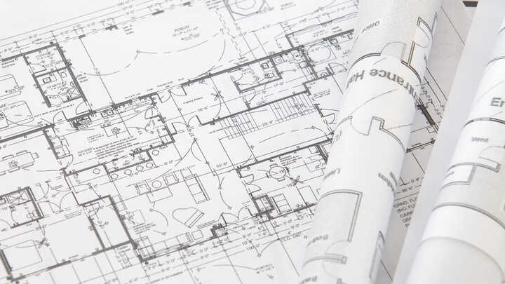 up close of technical drawing