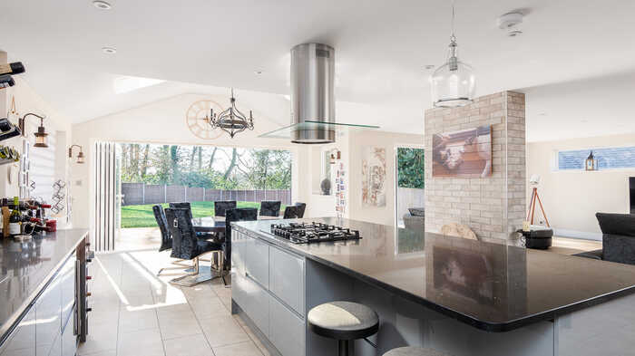 inside a new build kitchen inside a new build kitchen