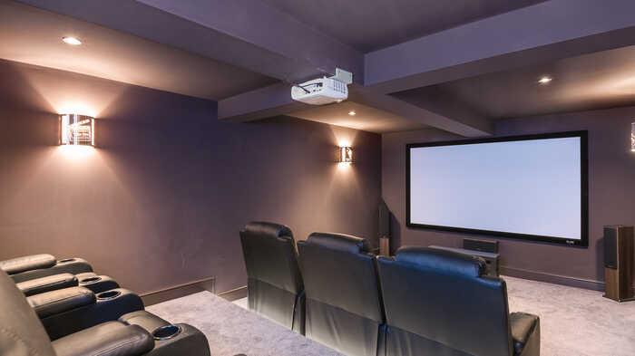 cinema room in a new build