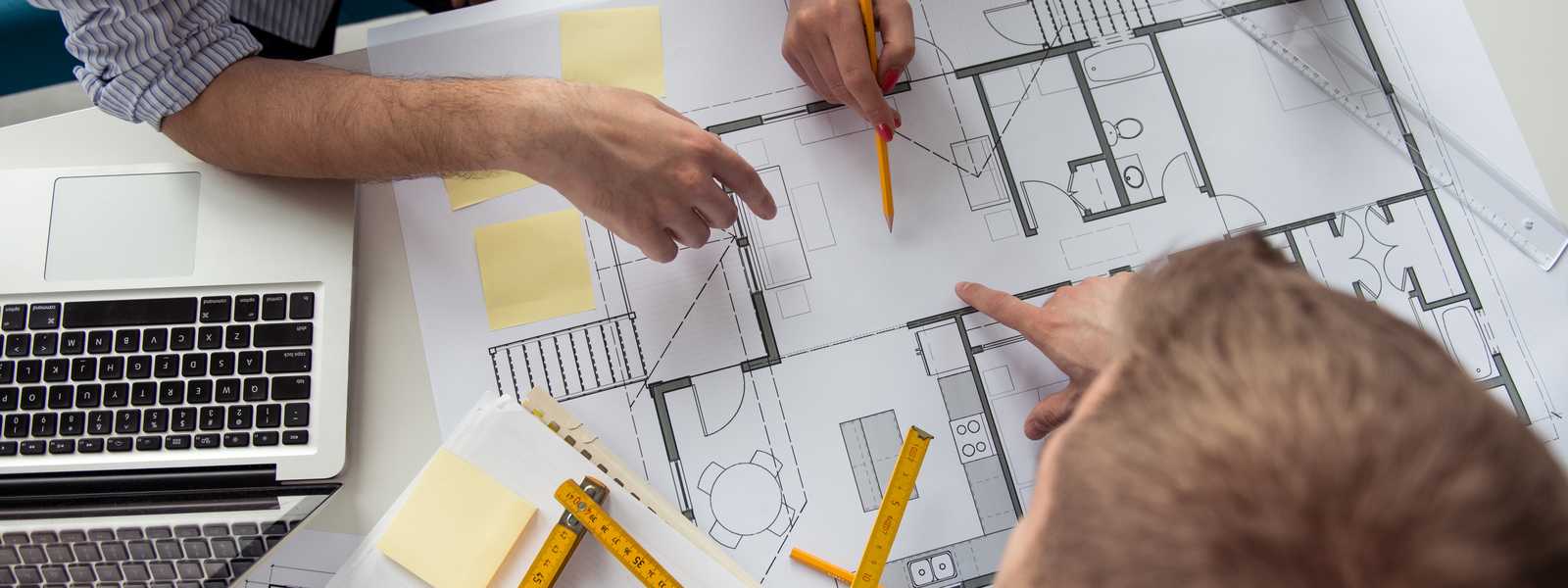 Architectural planning technical drawings