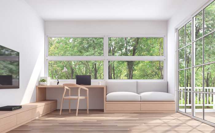 A light, bright home office
