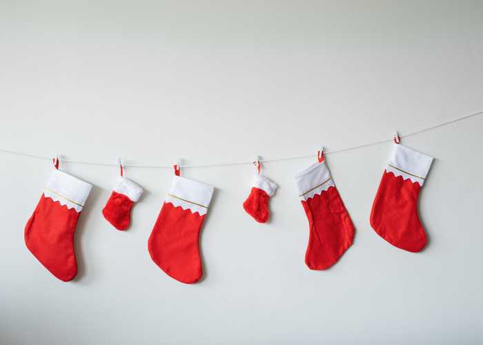 stockings pegged to string stockings pegged to string