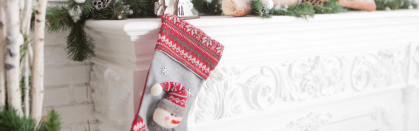 Close up of Christmas tree and fairy lights
