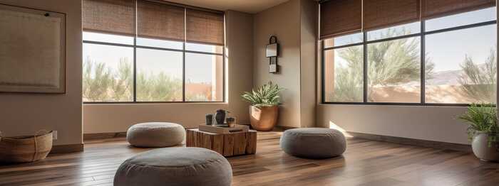 natural light in open plan living room