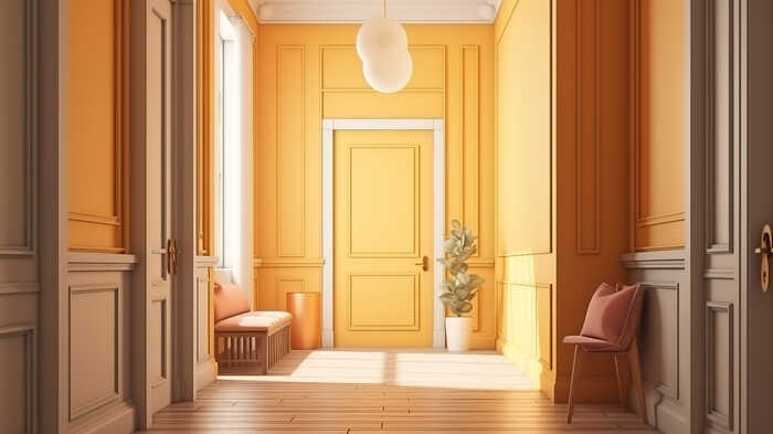 yellow entranceway