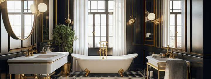 art deco bathroom