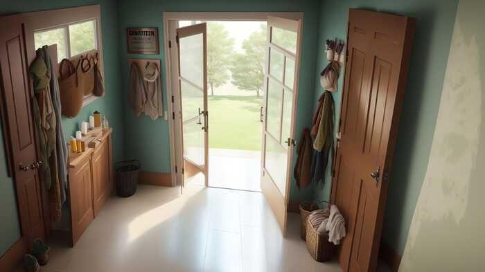 wood flooring in entranceway