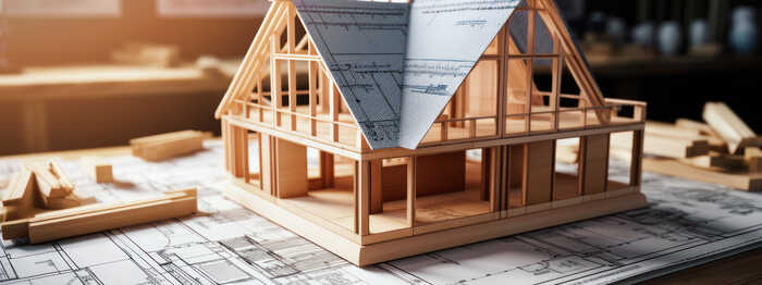 timber frame house model
