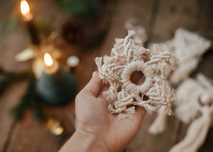 Boho-chic Christmas decoration