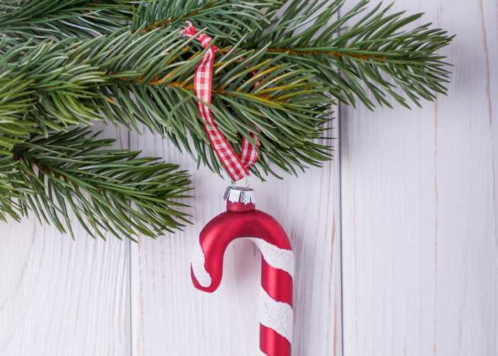 White decorated Christmas tree