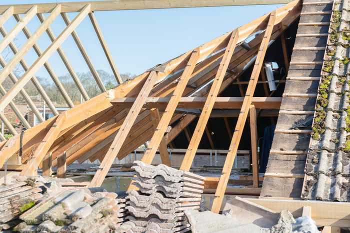 Changes to the roof structure in a hip-to-gable conversion Hip-to-gable conversion